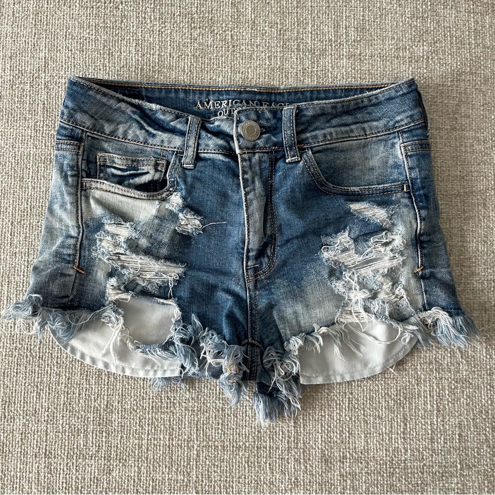 American Eagle Distressed Jean Shorts